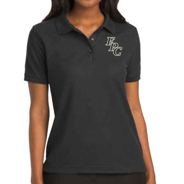 LADIES, Silk Touch™ Polo Shirt, Short Sleeve, FPC LOGO_3.5_White, Left Chest Thumbnail