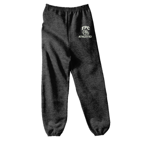 ADULT, Fleece Pants, Athletic Logo_3.5_White, Left Hip Thumbnail