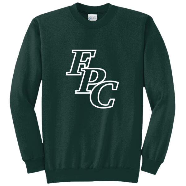 ADULT, Crewneck Sweatshirt, FPC LOGO_White, Full Chest Thumbnail