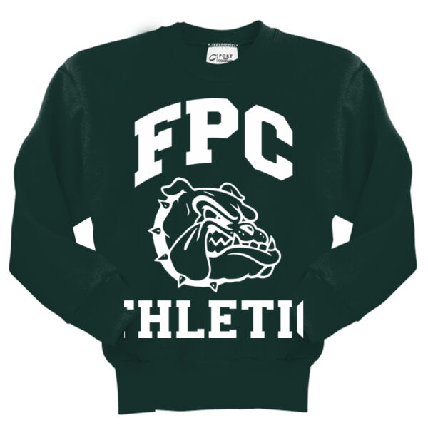 YOUTH, Crewneck Sweatshirt, Athletics Logo_White, Full Chest  Thumbnail