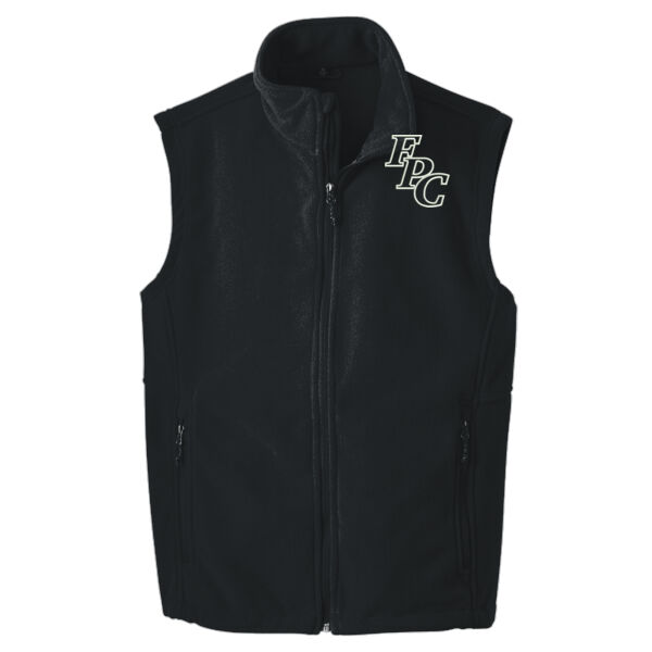 ADULT, Full-Zip, Fleece Vest, FPC LOGO_3.5_White, Left Chest Thumbnail