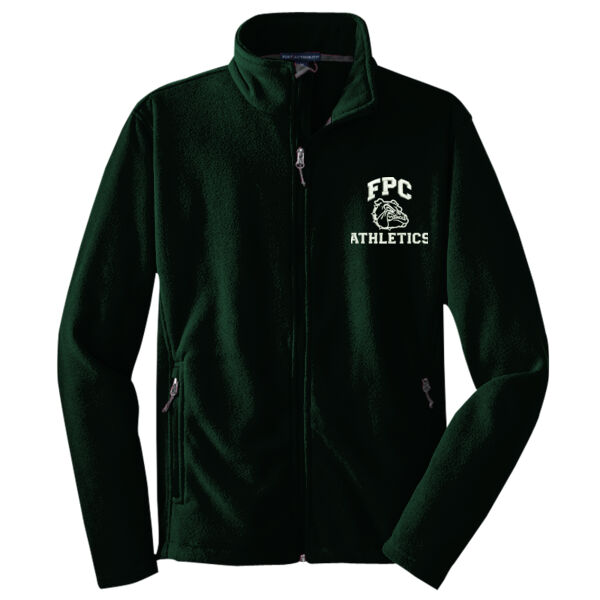 YOUTH, Full-Zip, Fleece Jacket, Athletics Logo_White, Left Chest Thumbnail